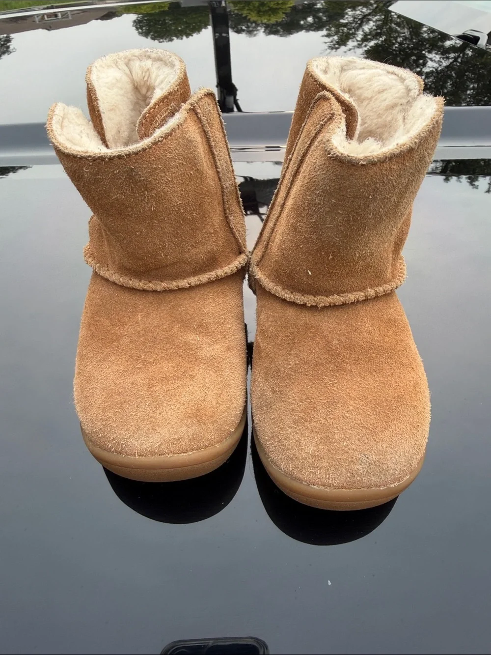 UGG Kids Chestnut Suede Shearling Boot